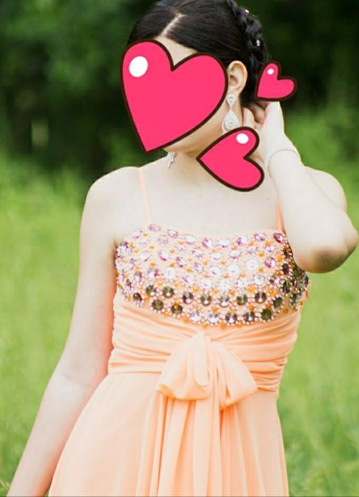 Длинное выпускное платье