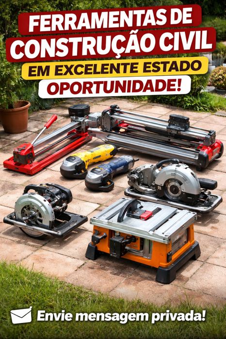 Ferramentas de Construção Civil em Excelente Estado – Oportunidade (RUBI, DeWalt, Bosch e mais)