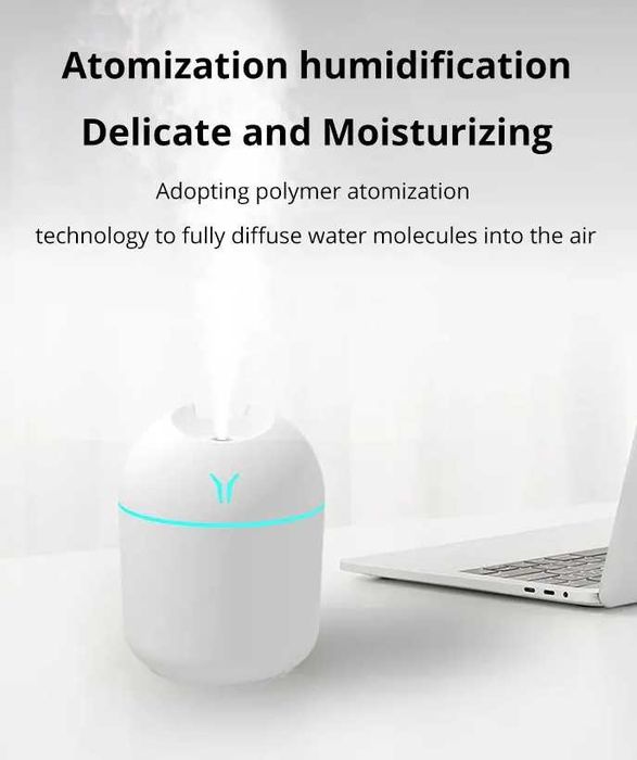 Humidificador de ar ultrassônico 250ml USB difusor de óleos essencial NOVO