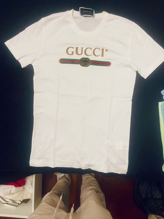 T-shirt branca Gucci