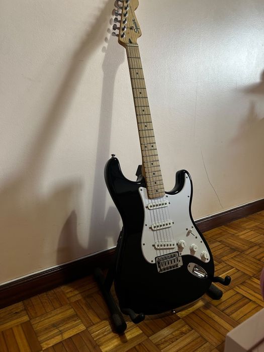 guitarra elétrica fender, conjunto completo