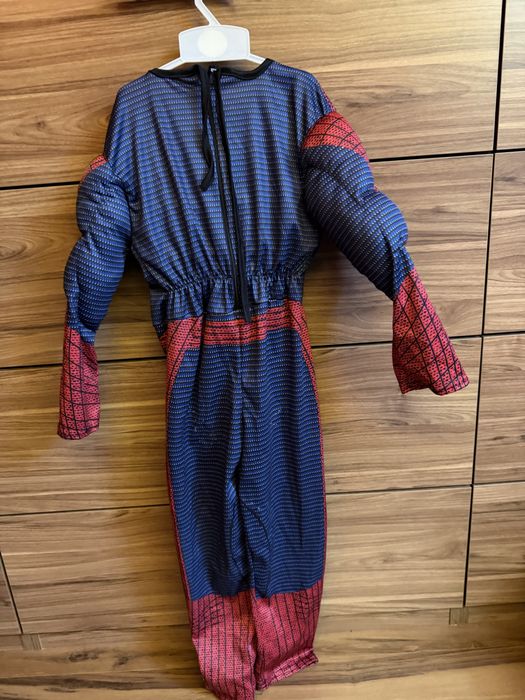 Strój spiderman z mięśniami, maska i rekawiczki