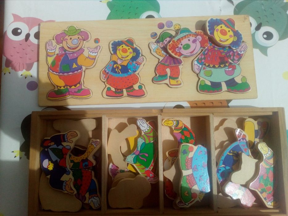 Brinquedo Caixa de construção de palhaços