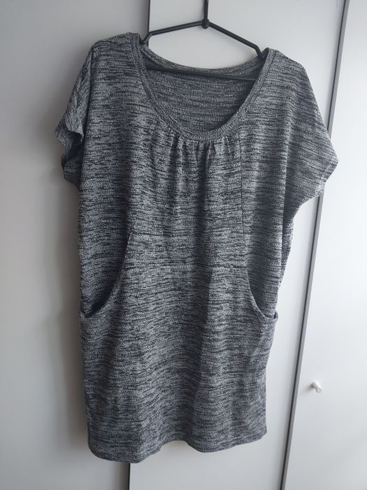 Szara melanżowa tunika 3XL plus size