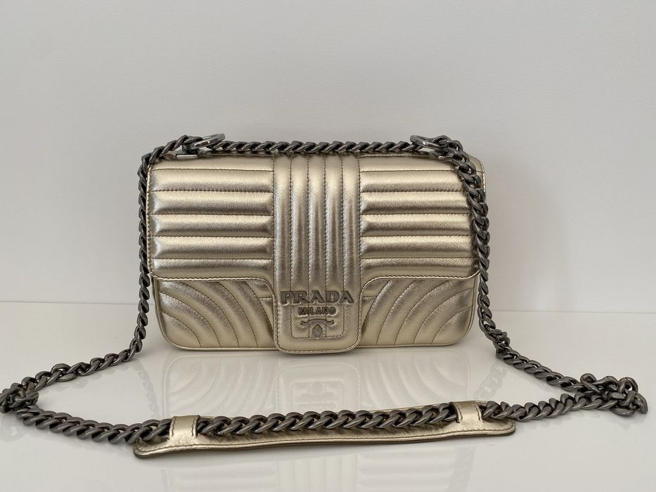 Nowa torebka Prada Diagramme Gold bag na ramię crossbody oryginalna