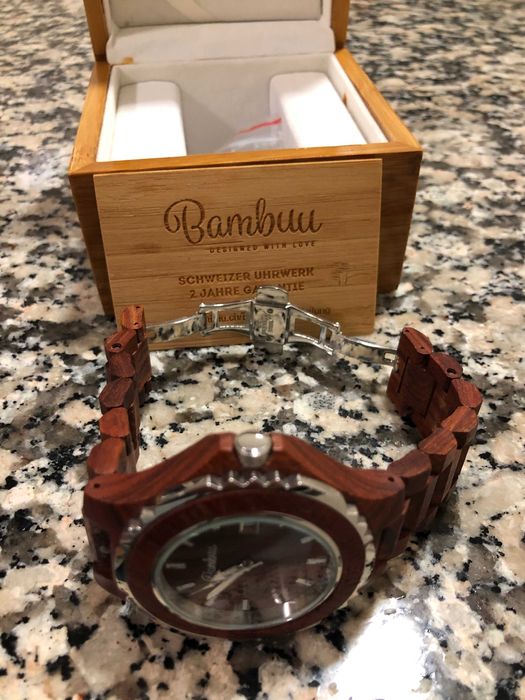 Relógio Suíço "Bambuu" (Madeira)