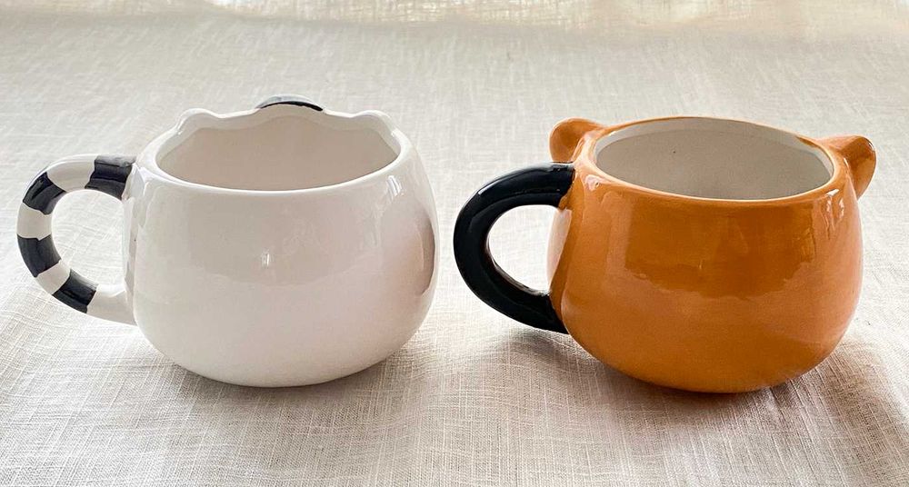 Kubeczek ceramiczny dla dzieci zwierzęta 300 ml Tygrys Zebra Nowe