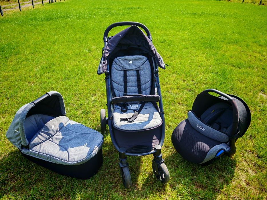 Wózek Jolie Joie 3 w 1 spacerówka gondola fotelik samochodowy