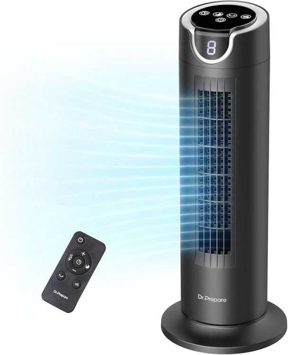 Wentylator DR.PREPARE silnik prądu stałego 12 W + pilot, 8 prędkości