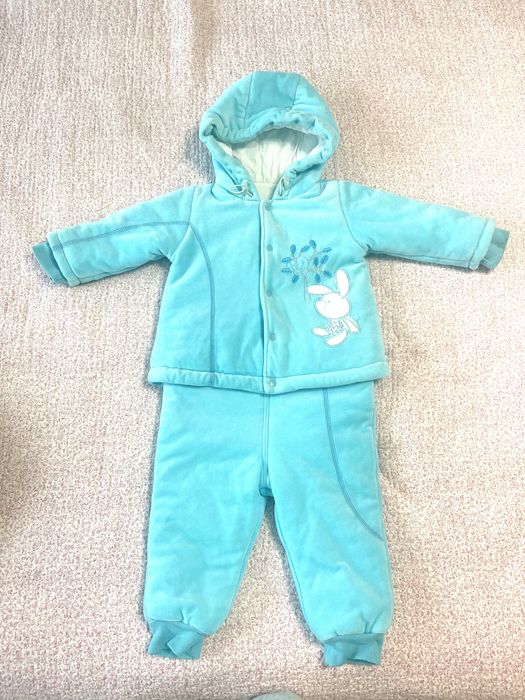 Дитячий теплий велюровий костюм