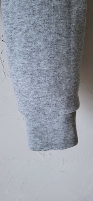 Bluza z długim rękawem oversize krótka jasnoszara