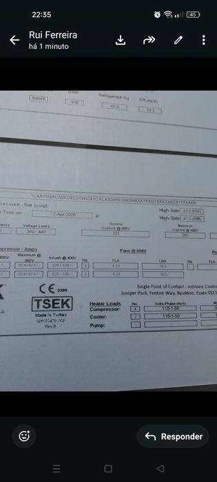 Chiller Industrial York 350kw