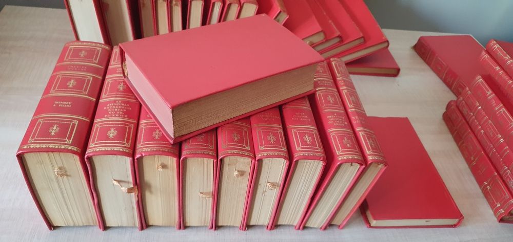 35 Livros Clássicos – Charles Dickens, Jaime Cortesão -Encadernação de Pele e Dourados