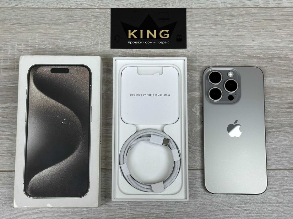 Apple iPhone 15 Pro - 128GB - Natural Titanium Neverlock 100% рідний акумулятор №638