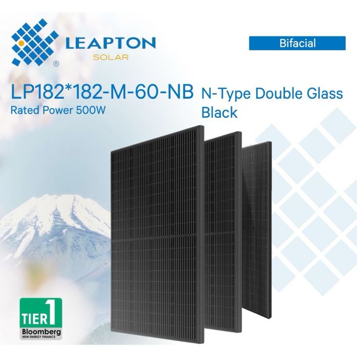Panele Fotowotaiczne Leapton 450/500  Full Black Bifacjal - Najlepszy!