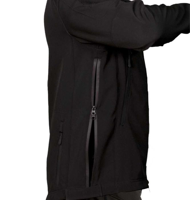 Тактическая куртка Soft Shell Spartan Police Black черная с капюшоном