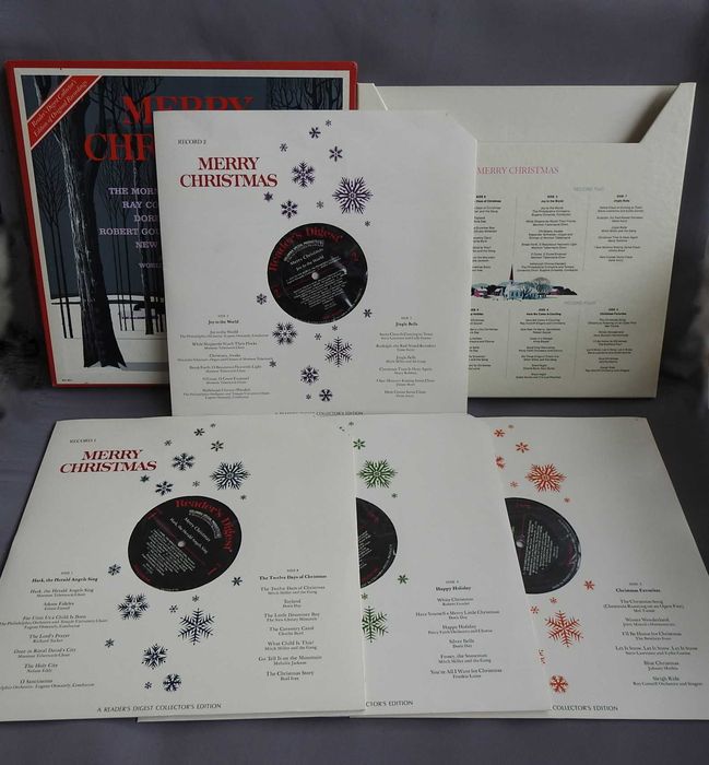Various ‎Merry Christmas LP 1969 4 пластинки USA рождественская музыка