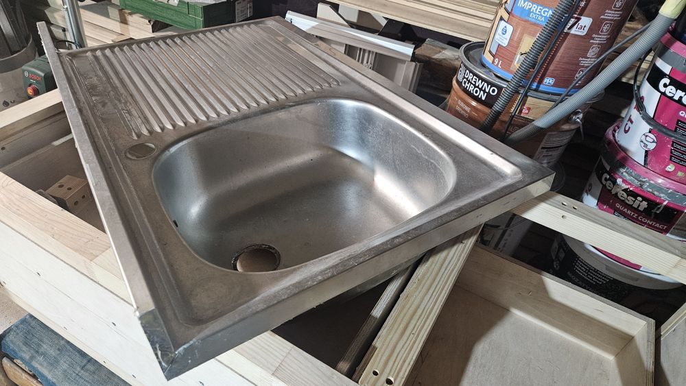 Zlew nierdzewny 80 x 50 cm