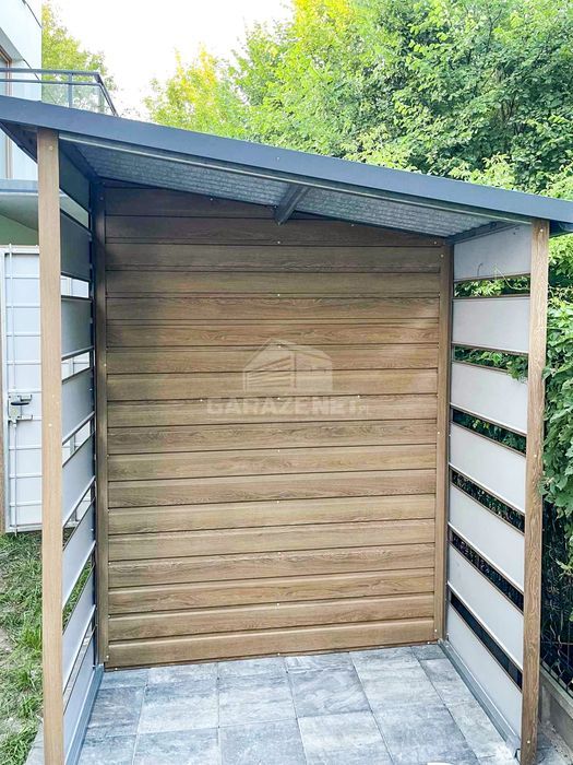 SCHOWEK DOMEK OGRODOWY 2X2M + Wiata 0,8M - Drzwi - Winchester TS756