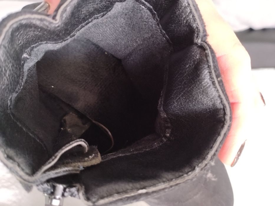 Botki czarne jesienno zimowe 38 ocieplane