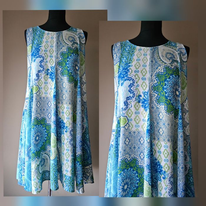 Orientoque letnia zwiewna sukienka 100% rayon,  r. 38 M