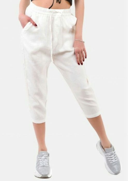 Женские бриджи. Белые штаны. Штаны на средний талии