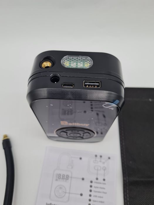 Mini przenośna pompka rowerowa samochodowa do piłek kompresor 10,3 bar