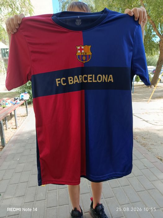 Детская футбольная футболка ФК Барселона (FC Barcelona), размер S