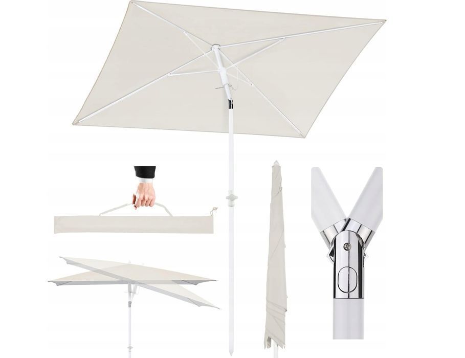 Parasol Sekey 180 X 125 Cm Z Pokrowcem Ochronnym, Parasol Balkonowy