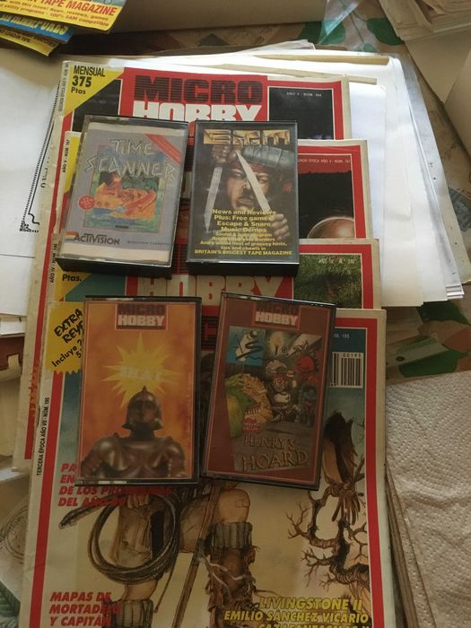 Revistas de jogos spectrum com cassetes