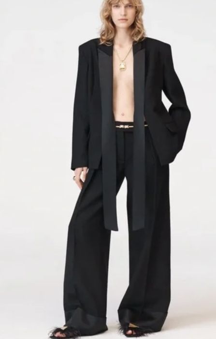 Брюки зара  zara   сатиновими  вставками