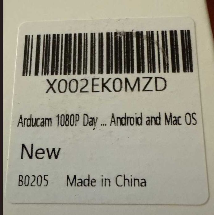 Arducam 1080P Day/Night Vision USB Camera (лише камера, нова)