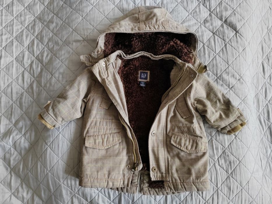 Kurtka GAP baby 86/92 chłopięca parka kożuszek