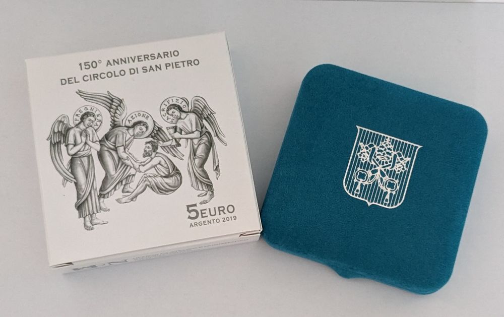Moeda 5€ Vaticano 2019 Prata Proof