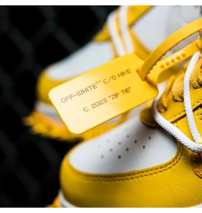 Кросівки чоловічі Nike X Off-White™ Air Force 1 Mid Sp Lthr Yellow/White DR0500-101