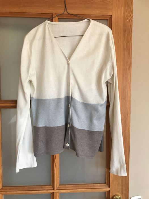 Sweter rozpinany jasny cienki blezer kardigan