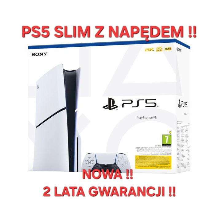 NOWA PS5 SLIM Z Napędem 1TB PlayStation 5 ps konsola Wrocław 1 Tb