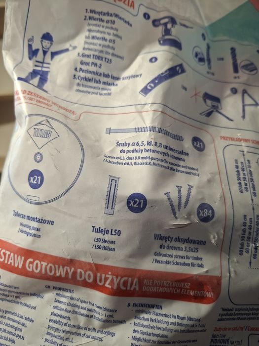 talerze do montażu płyt karton-gips