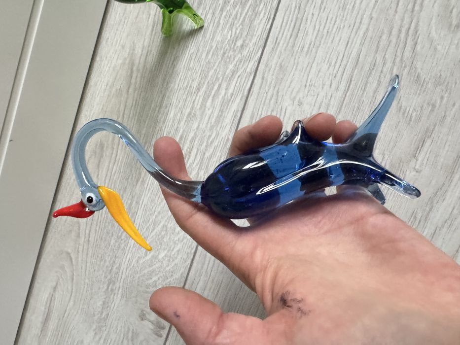 Szklane figurki ptaków