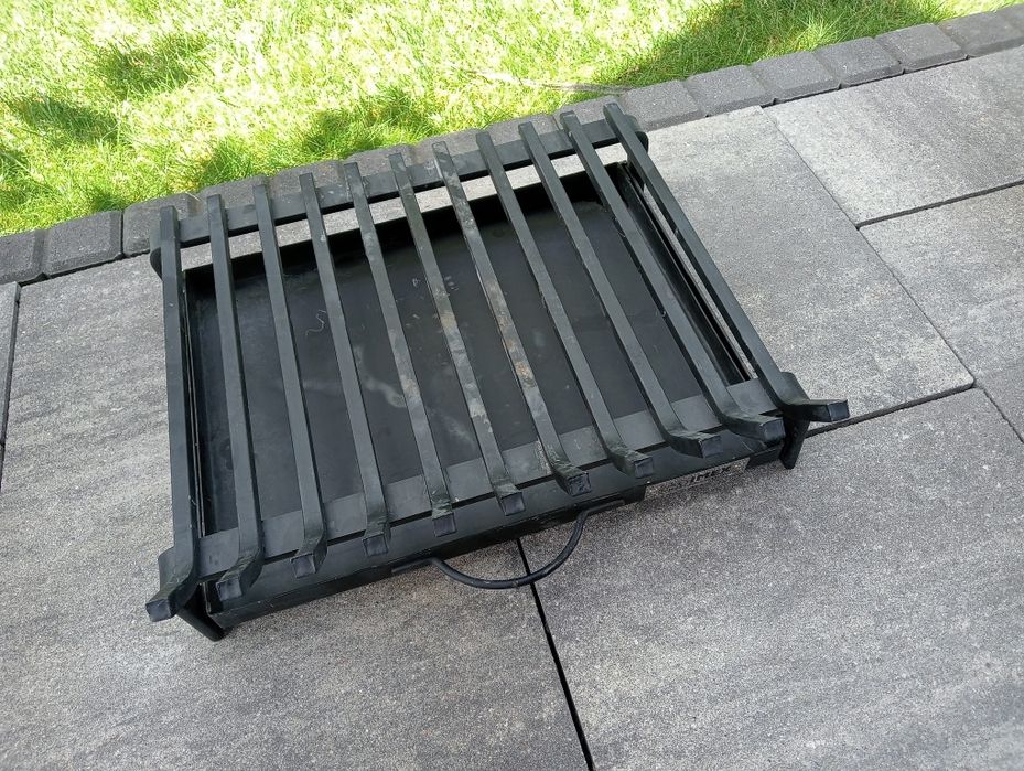 Ruszt grill kominkowy z tacką na popiół, 46 x 36 cm