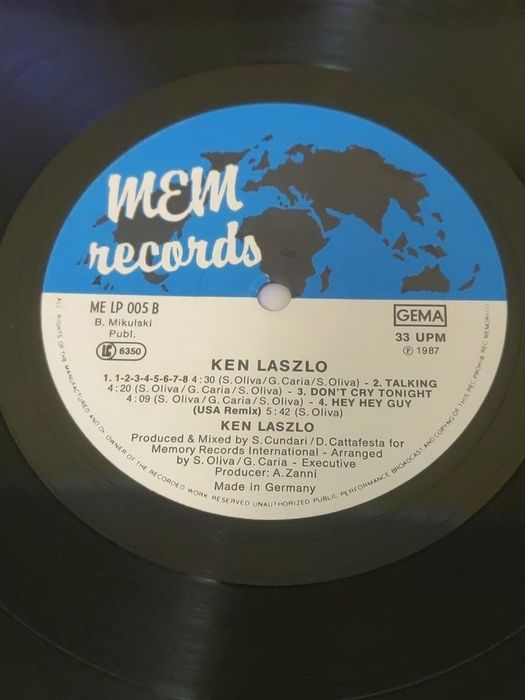 Ken Laszlo-Ken Laszlo, album winylowy Italo disco