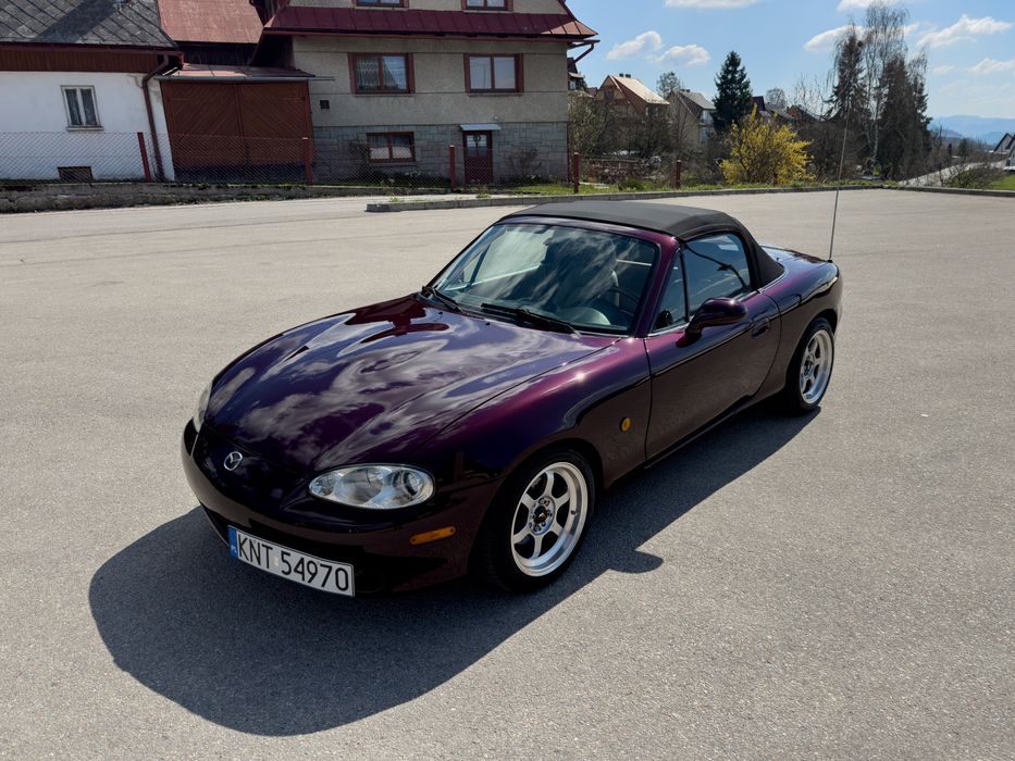 Mazda mx5 nb Miracle limitowana edycja drewno piękny kolor 1.6 110km miata eunos przelot jr 2din mx-5 rwd tylny napęd drift kabriolet soft top cabrio