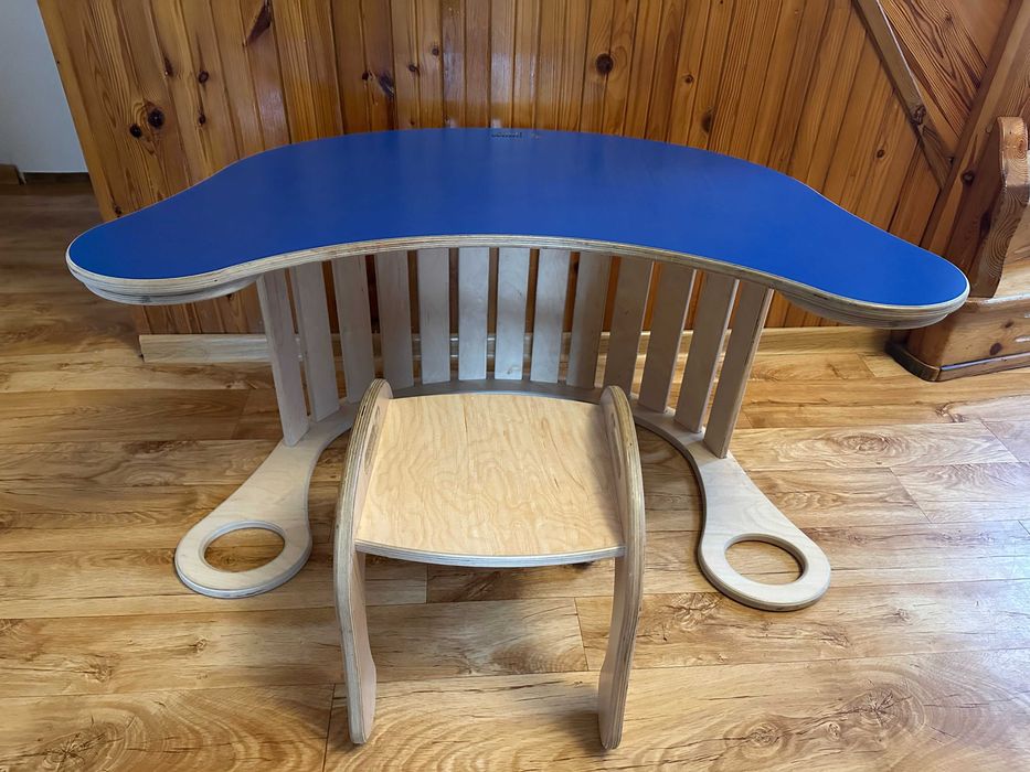 Bujak drewniany + zjeżdżalnia/drabinka + blat marki GOOD WOOD