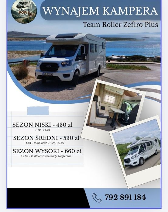 Kamper Roller Team Zefiro Plus luksusowy
