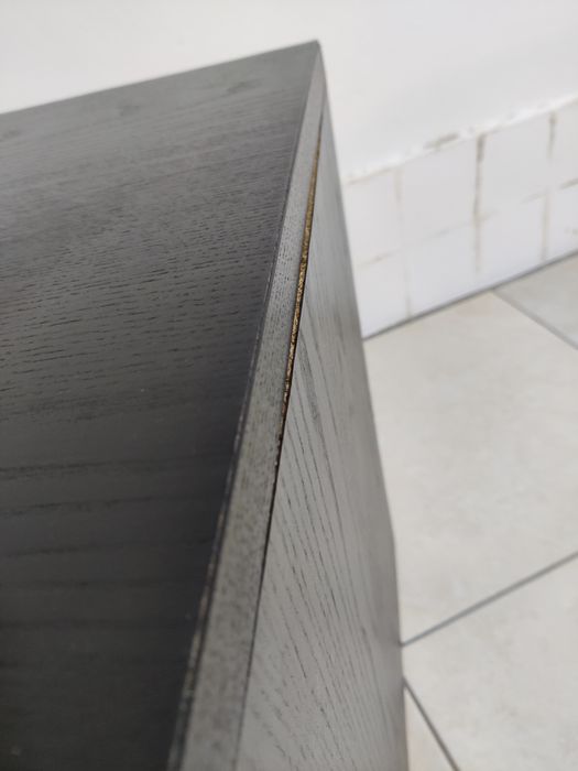 Mesinha de cabeceira MALM preto-castanho