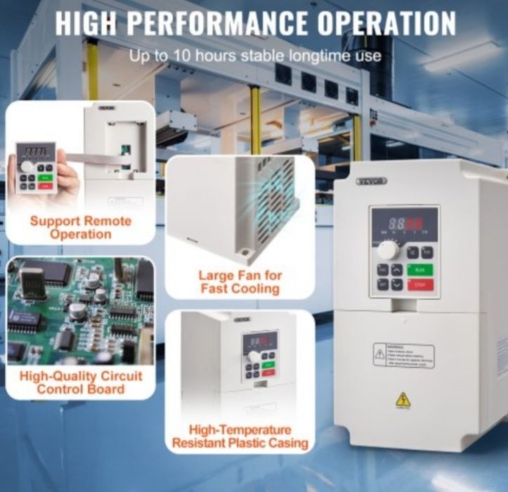 Inversor de Frequência VEVOR 4kW 8.5A