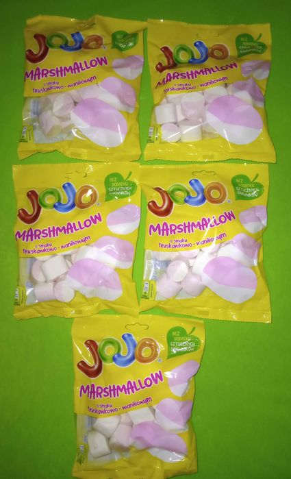 Pianki Jojo Marshmallow truskawkowo waniliowe x5 opakowań
