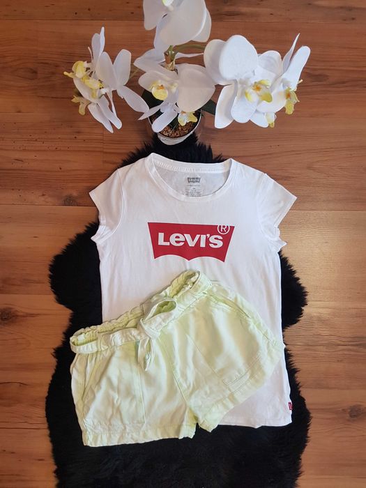 Cudny zestaw:) bluzeczka LEVI'S spodenki roz 146/152