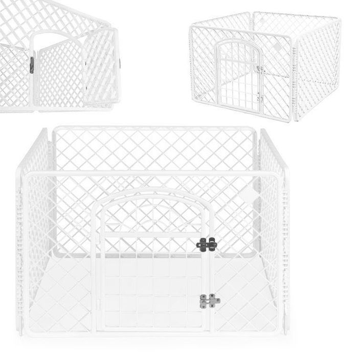 NOWA Duża Zagroda Kojec Klatka Wybieg Dla Psa Kota ZooVera Biała