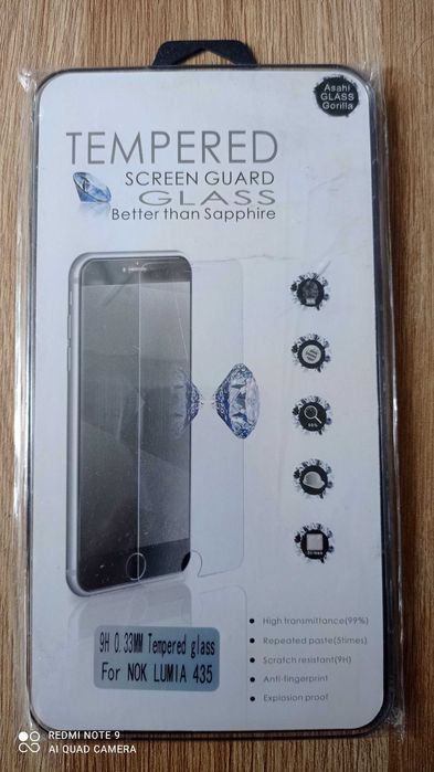 Nokia Lumia 435 - szkło ochronne hartowane 9H